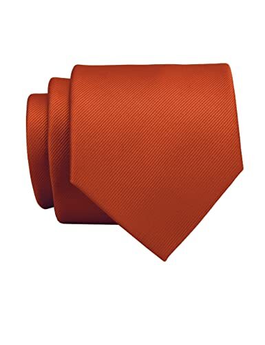 GUSLESON Solid Color Necktie, Pocket Square And Cufflinks Set For Men - Gift Box Included