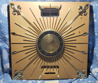 L2B 70s ボロ SCOVILL vintage Vintage Mid Century Modern Welby Sunburst Wind Up Clock | eBay