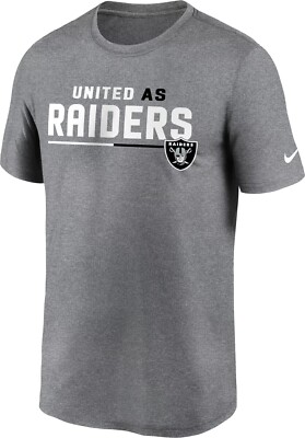 Las Vegas Raiders NFL Nike United Grey D.F./S.S. T-Shirt 2XL-XXL/NWT!!