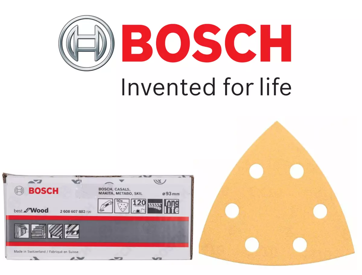 BOSCH Genuine PDA 120E Sanding Sheets SHOP 50 Box FULL Range of GRITS