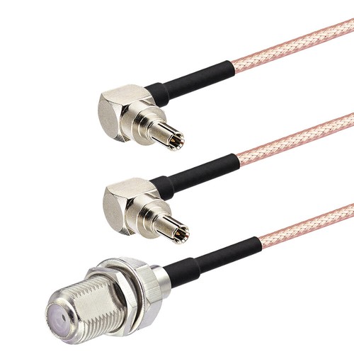 F Type Female to Dual TS9/CRC9 Splitter Cable RG316 6" Y Type for 3G 4G Antenna - Picture 8 of 8