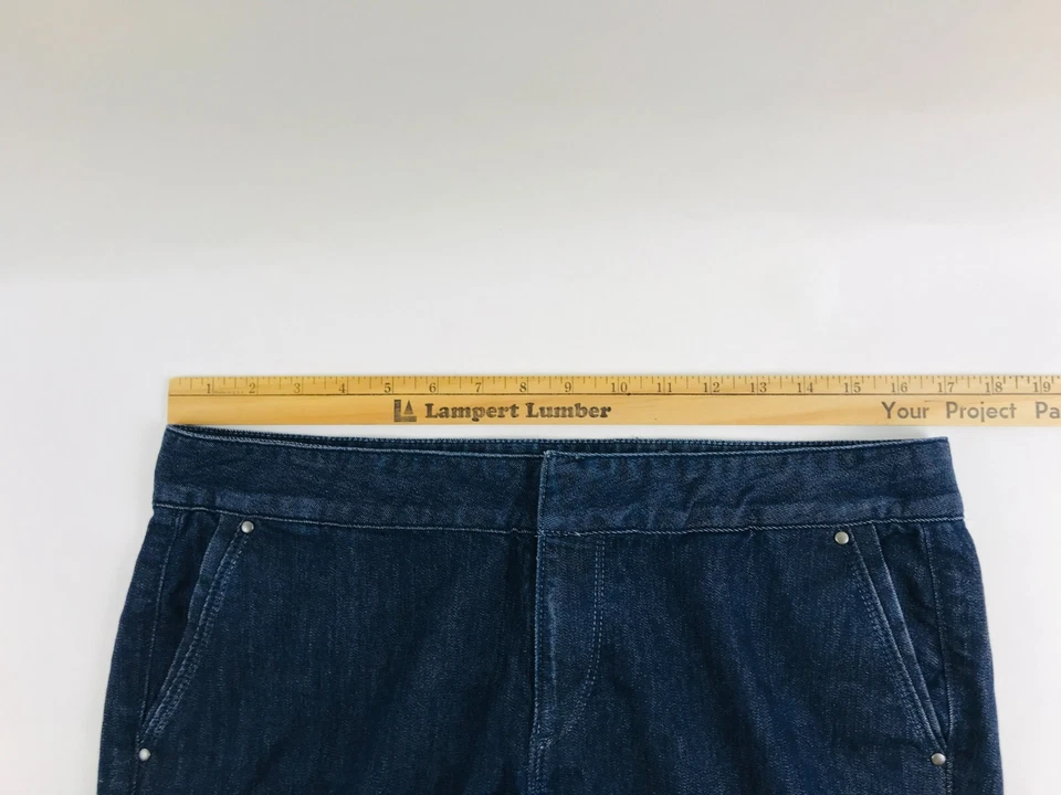 Pantalones de mezclilla Ann Taylor Loft para mujer talla 8 negros tiro bajo bolsillo lavado oscuro Foto 3 de 4