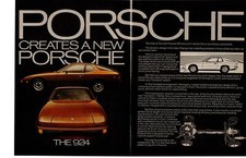 1976 Porsche Creates A New Porsche 924 Transaxle Sports Car Auto 2-page Print Ad 1976 Porsche Creates A New Porsche 924 Transaxle Sports Car Auto 2-page Print Ad