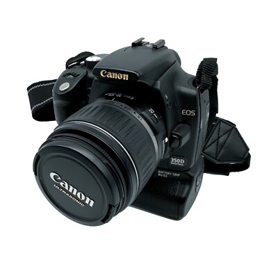 Canon EOS 350D DSLR Digitalkamera mit EF-S 18-55mm Battery Pack  Zubehörpaket