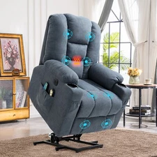 Elderly Electric Lift Recliner Power Lift Chair with Massage Heat & USB Ports
