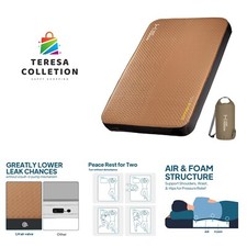 Air Foam Camping Mattress, Self-Inflating Sleeping Pad, 4.5" Thick, with Pu...