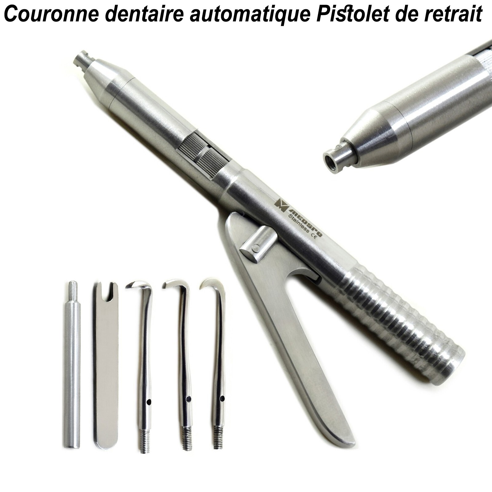 Pistolet de dépose de couronne automatique haut de gamme en acier chirurgical