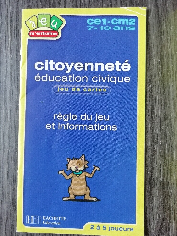 Citoyenneté - Education Civique - Jeu de cartes questions-Hachette ...