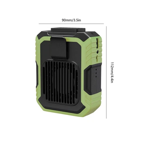 2024 Portable Waist Clip Fan Hanging Cooling Fan USB Rechargeable Power Bank Fan - Picture 4 of 14