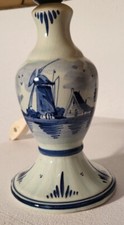 Base per lampada * porcellana Delft * blu/bianco * vintage * mulino a vento * marchio da pavimento