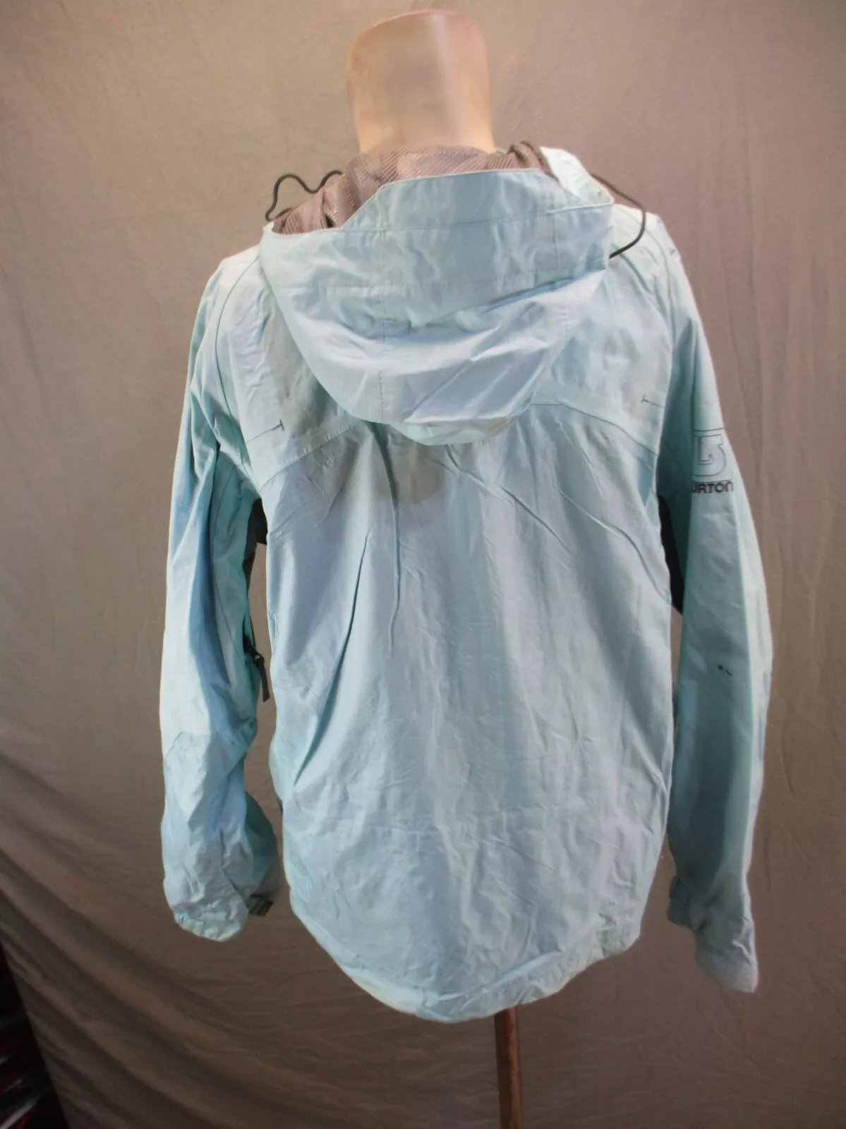 burton full zip stand collar powder skirt snowboard jacket