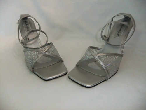 COLORIFFICS SILVER FORMAL HEELS - SZ 10M - Afbeelding 1 van 7