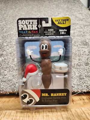 South Park Figure Mr. Hankey Mezco Year of the Fan New Sealed Bent Card Santa