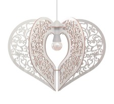 Lampadario a sospensione design cuore floreale Shabby country chic Stile Liberty