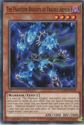 Yugioh The Phantom Knights Of Fragile Armor LEHD-ENC05 Common 1st NM x3 Play Set