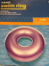 Neon color Intertube Inflatable Pool Float Swim Ring Neon  New in box .ASST COLO