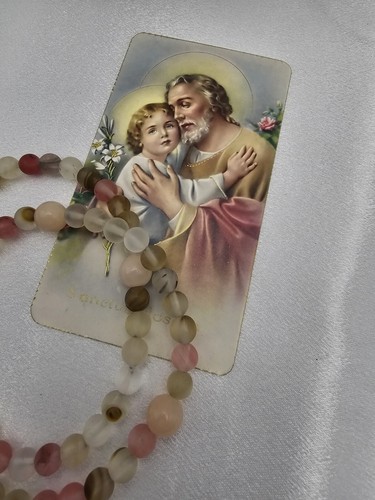 Bracciale Rosario San Giuseppe Rosario San Benedetto Stretch & Avvolgente con Biglietto di Preghiera Vintage - Foto 7 di 13