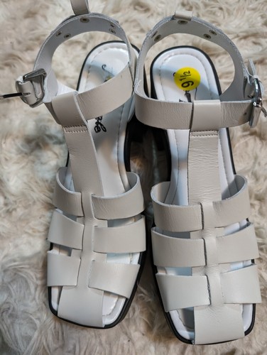 Free People Women's Pacific White Leather Platform Fisherman Sandals Sz 41 - Picture 5 of 7