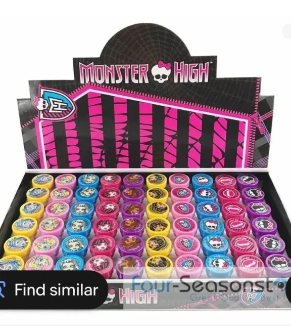 Estampillas de tinta Monster High Favores de fiesta de cumpleaños Bolsa de regalo Relleno Estampador Nuevo en caja Foto 2 de 4