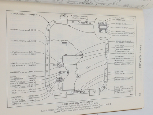 CAT Caterpillar 163 165 182 192 HYDRAULIC CONTROL Parts Catalog 38 39 41 42 69F1 - Picture 6 of 15