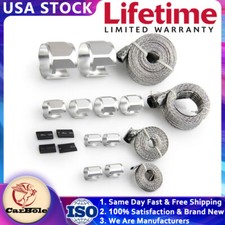 Universal Radiator Hose Sleeving Stainless Steel Braided Dress-up Hose Cover Kit