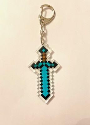 Acryl Schlüsselanhänger - Anime - TV Spiel - Mine Craft - Diamantschwert - Taschenanhänger
