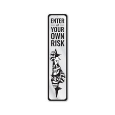 Entrance Halloween Metal Sign