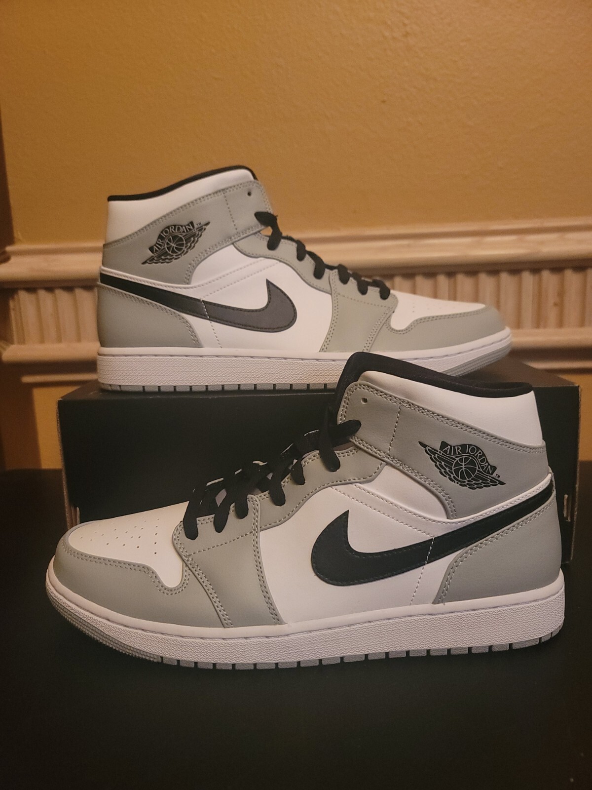 Nike Air Jordan 1 Mid Light Smoke Grey (554724-092) Men's Size 12 *NO LID*  DS | eBay