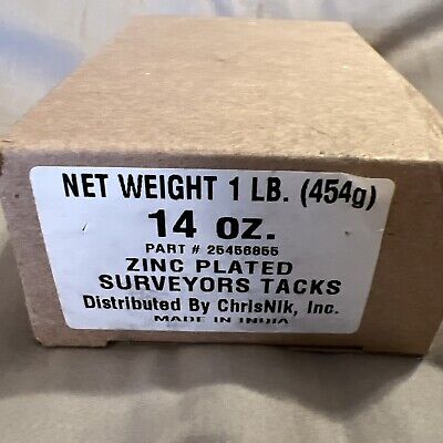 NEW ChrisNik Part # 25456855 Zinc Plated Surveyors Tacks, 1 NEW ChrisNik Part # 25456855 Zinc Plated Surveyors Tacks, 1