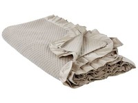 Tagesdecke Baumwolle Beige / Taupe 220 X 200 Cm Mit RüSchen Hatton