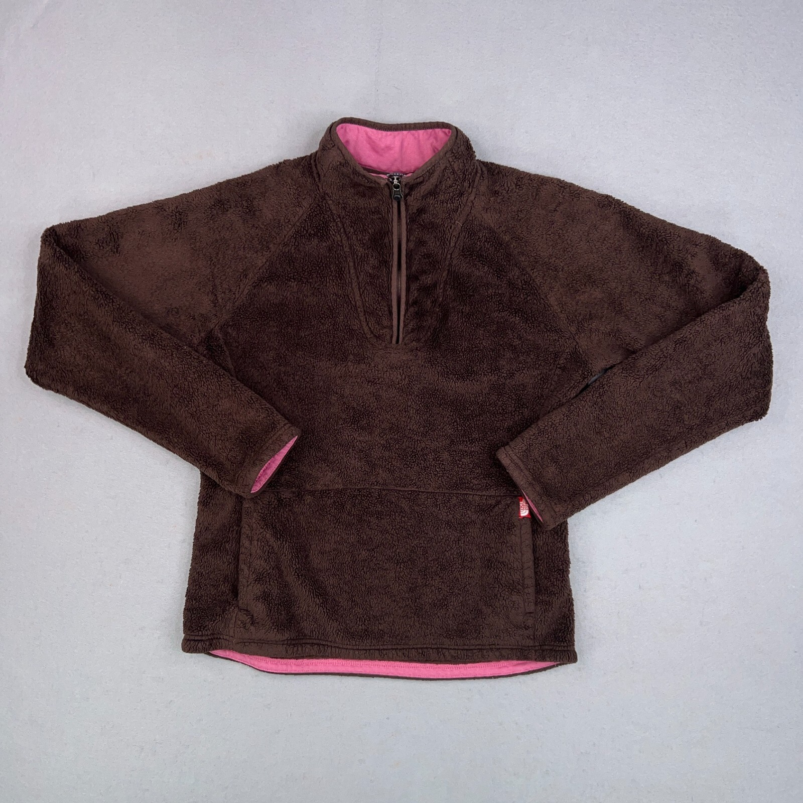 The North Face Women's Medium Brown Pink Mossbud Fleece Jacket - Cozy & Warm