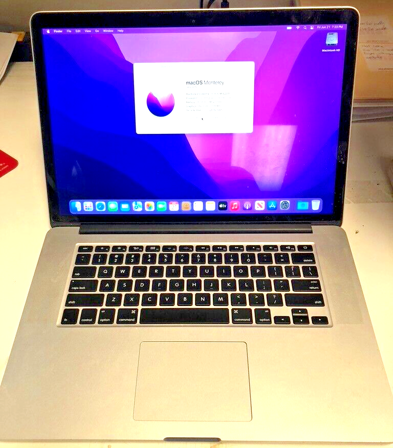 MacBookPro15-inchRetina（A1398）16GB/256GB 15 Inch MacBook Pro Retina A1398 | 16GB Ram 3.4Ghz Turbo i7 | Monterey