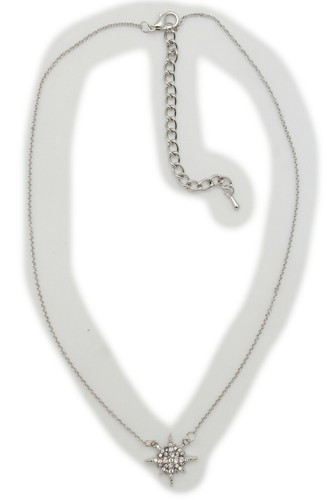 Women Fashion Jewelry Set Silver Metal Chain Star Charm Pendant Necklace Earring - Picture 10 of 12