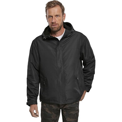 BRANDIT INDIVIDUAL WEAR Frontzip Windbreaker Black Fleece-Lined Full Zip Jacket