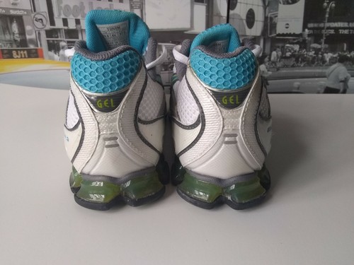 ASICS® GEL-Kushon® 3 WOMEN'S size US 6.5 / EUR 37.5 White/Island Blue/Lime new - Picture 5 of 10