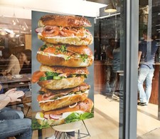 3D Restaurant Burger C2082 Fensteraufkleber Wandtattoo Tapeten Wandbild Amy
