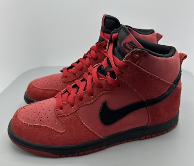 2016 Nike Dunk Hi Gym Red Black 904233-600 Sneaker  Men Size 8.5