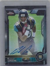 RASHAD GREENE 2015 TOPPS CHROME BLACK REFRACTOR ON CARD ROOKIE AUTO RC #D 6/25