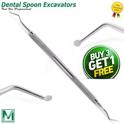 Dental Spoon Excavator Double Ended Surgical Surgery Instruments Podiatry Tools