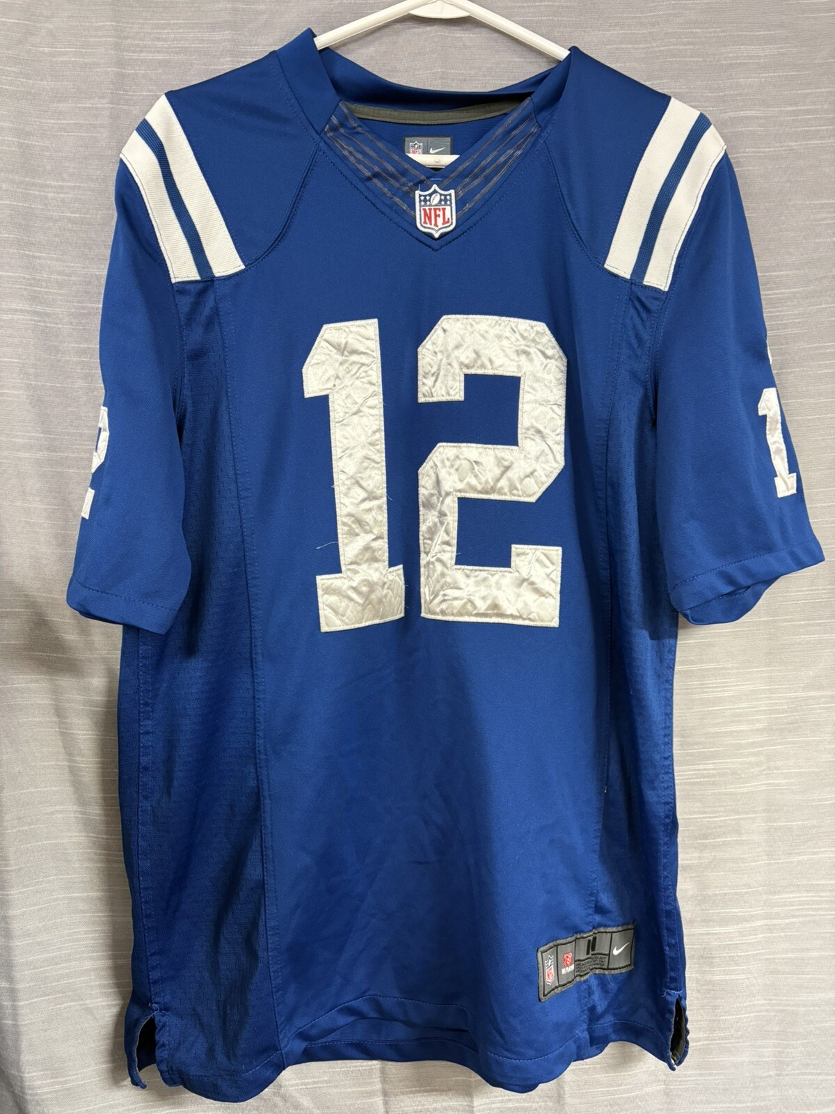 NFL Indianapolis Colts Andrew Luck #12 Nike On Field Blue Jersey Men's Sz Medium