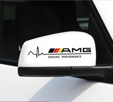 2pcs Black AMG Car Side Mirror Sticker Decal Badge for Mercedes Benz All Model