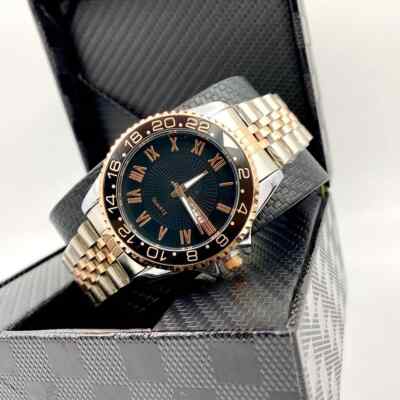 Orologio Da Polso ZCC 1070 Uomo Quarzo Data Elegante Bicolore Fondo Nero  lac | eBay