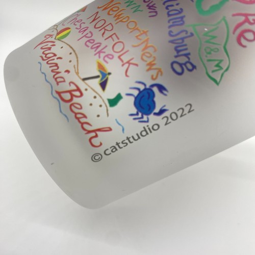 Catstudio Virginia Original Geography Collection Frosted Drinking Glass - Picture 5 of 7