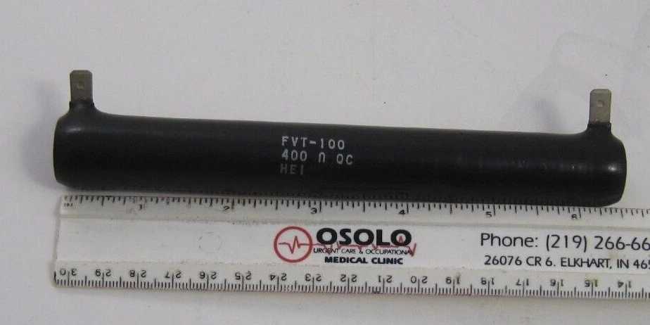 Huntington FVT-100 400 ohm Tubular Resistor (Quick Connect Terminals) - Image 4 of 4