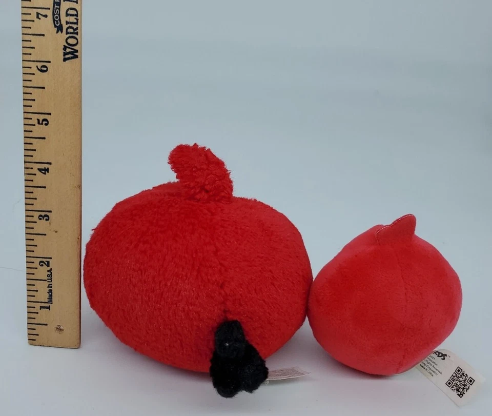 Angry Birds 4" Red Bird Plush NO SOUND + 3" Burger King Mini Commonwealth 2010 - Image 3 of 4