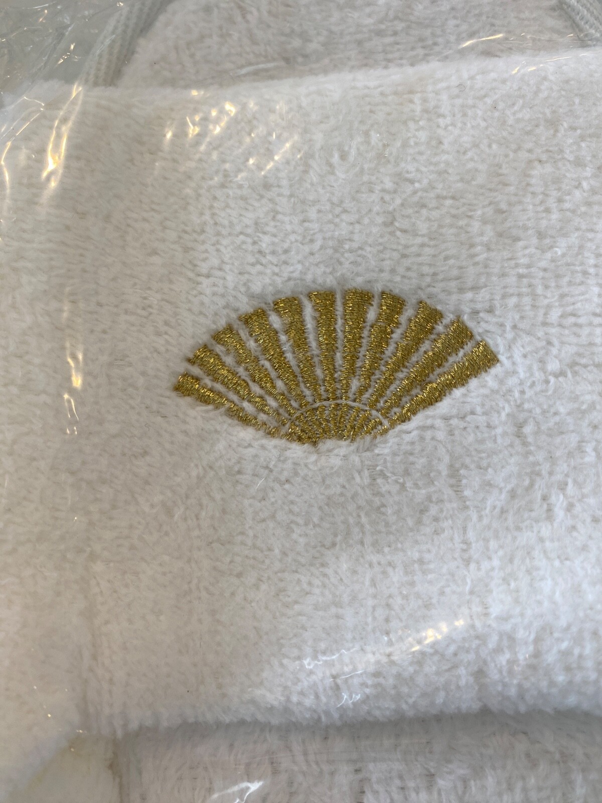 PANTOFOLA D’ORO Ciabatte hotel Mandarino Orientale medie bianche Terry logo ricamato in oro