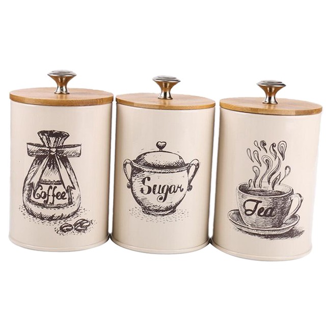 novelty tea coffee sugar jars