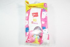 931X09 Hanes PA13BB Girl's 100 Cotton Tagless Briefs 10 Pack Sz 10 Assorted