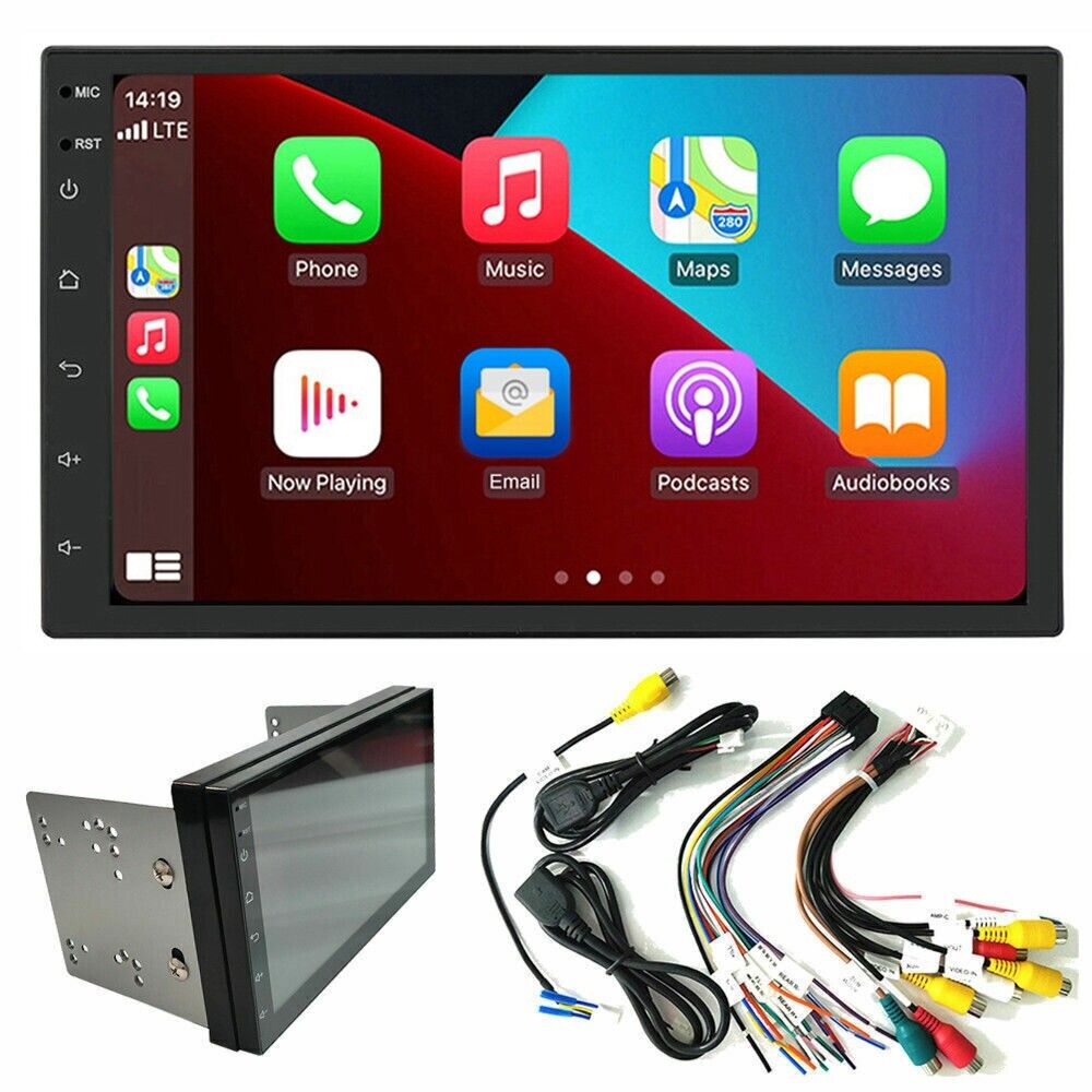 Ga terug Belangrijk nieuws Scheermes Android 10.1 Double Din 7" Car Stereo Apple CarPlay Auto Radio GPS Navi  WiFi FM | eBay