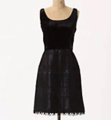 anna sui black lace dress